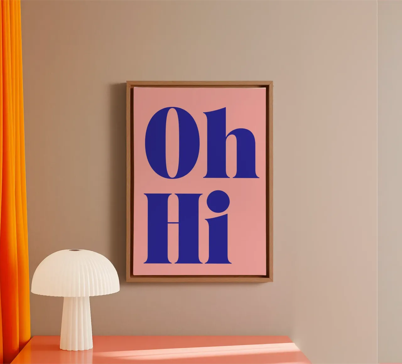 Oh, Hi | Bold & Playful Greeting Print tela da PrintCessStudio