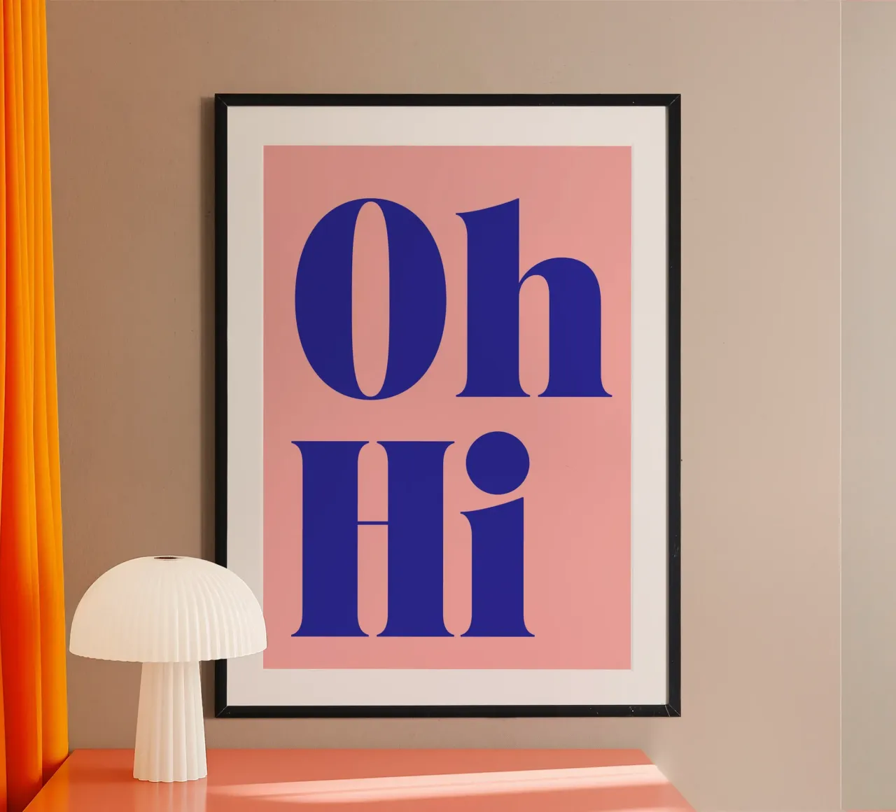 Oh, Hi | Bold & Playful Greeting Print carta hahnemühle da PrintCessStudio