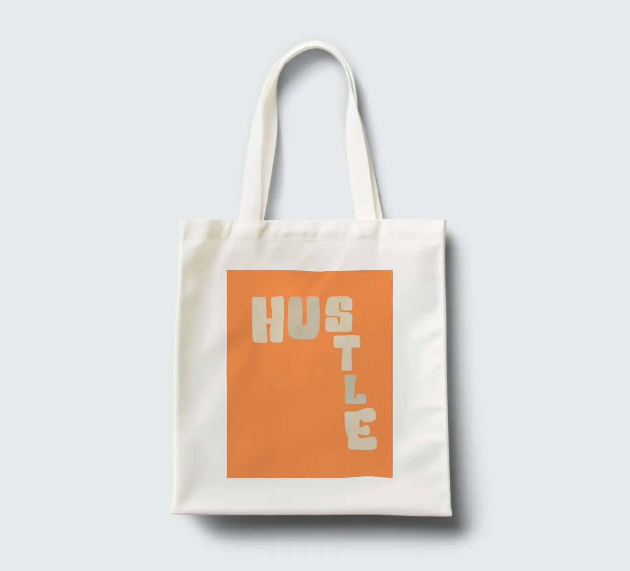 Hustle | Motivational & Bold Typography Print borsa in juta da PrintCessStudio