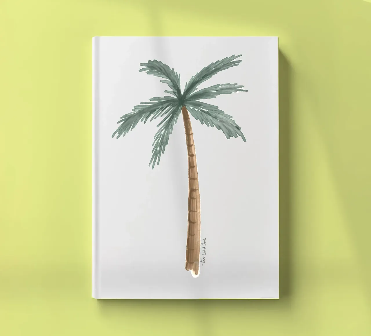 palma costiera illustrazione acquerello boho minimalista diario da This Wild Soul - Illustration