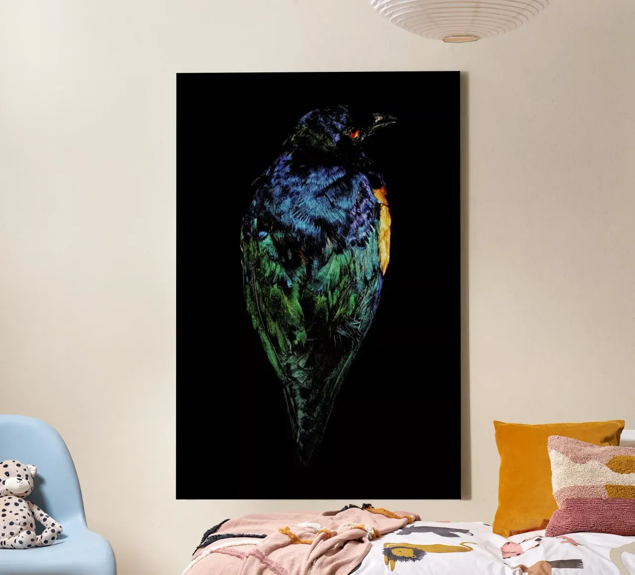 Birds Everywhere 11 canvas met Baklijst van Günther Egger
