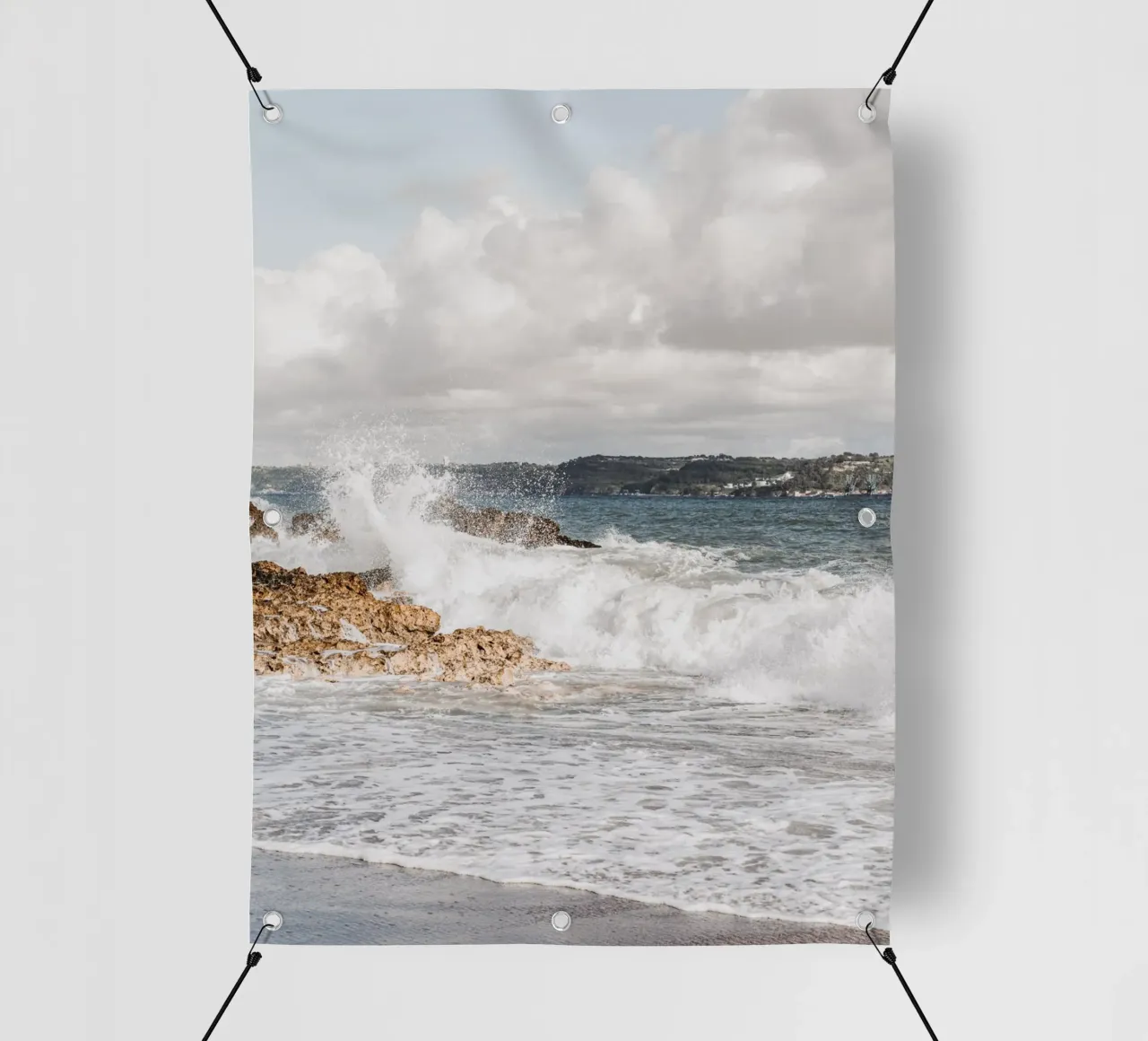 Onde oceaniche boho telo in pvc da Carinaprint