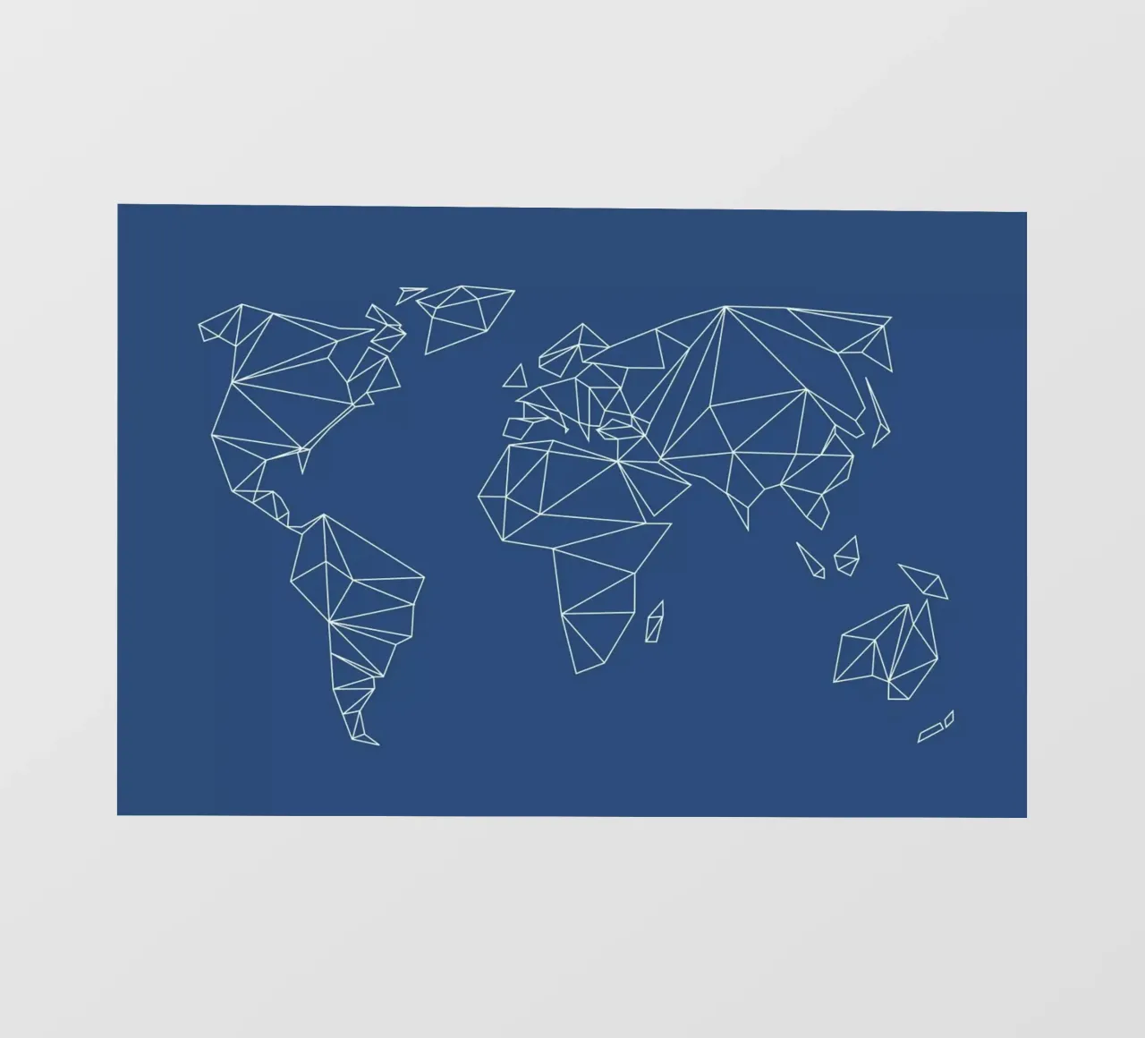 Geometrical World Indigo telo in pvc da Studio Nahili