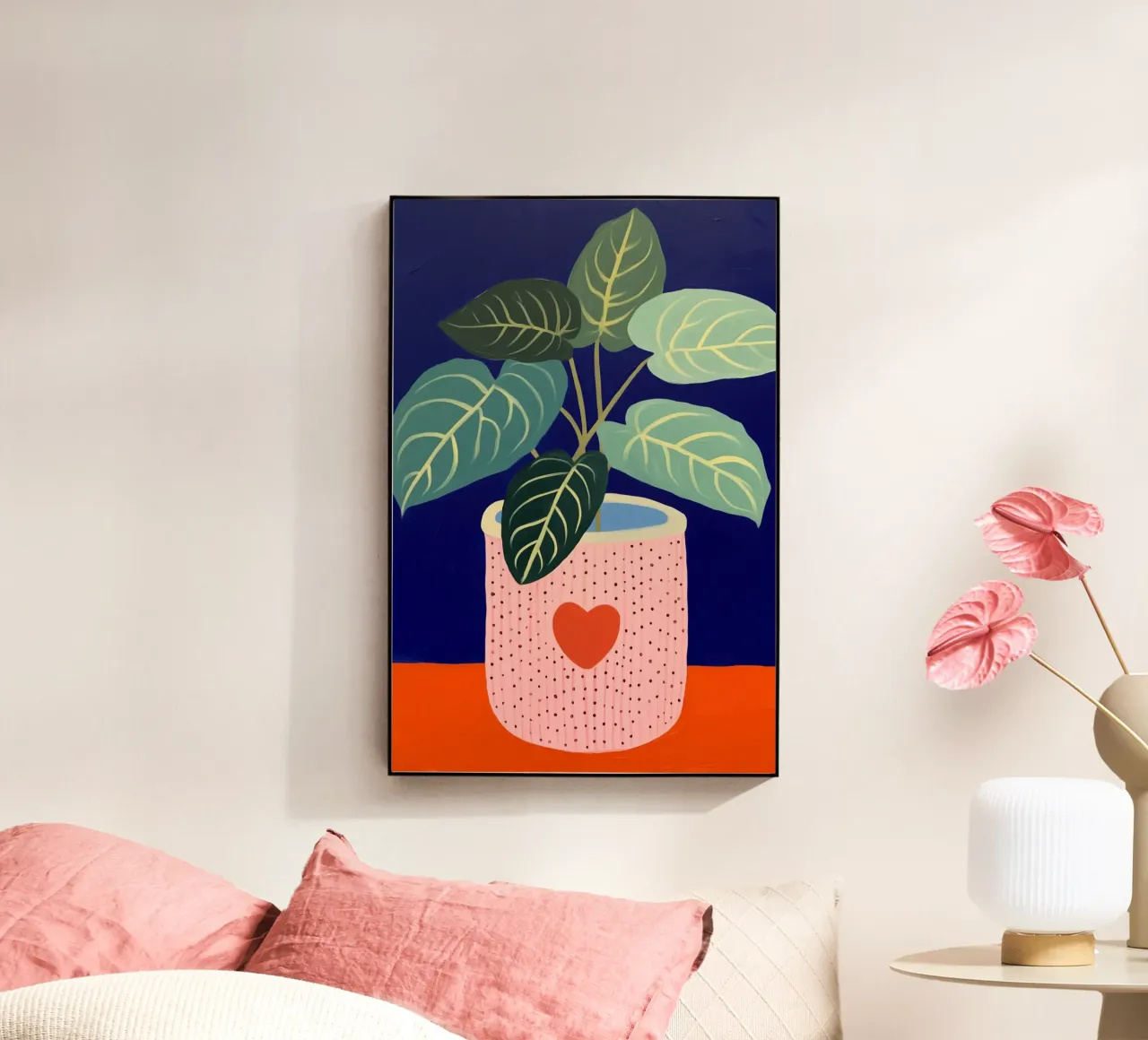 Una pianta con un cuore plexiglass da Carinaprint