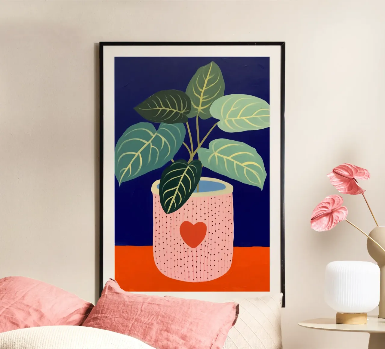 Una pianta con un cuore carta hahnemühle da Carinaprint
