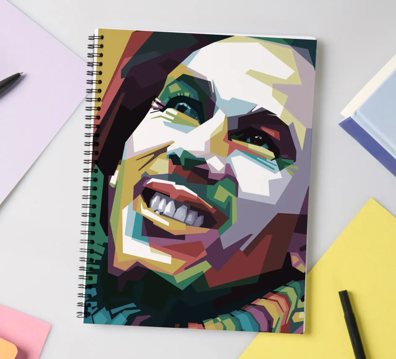 Tuff Gong Pop Art WPAP spiral notebook by Alkahfsmart