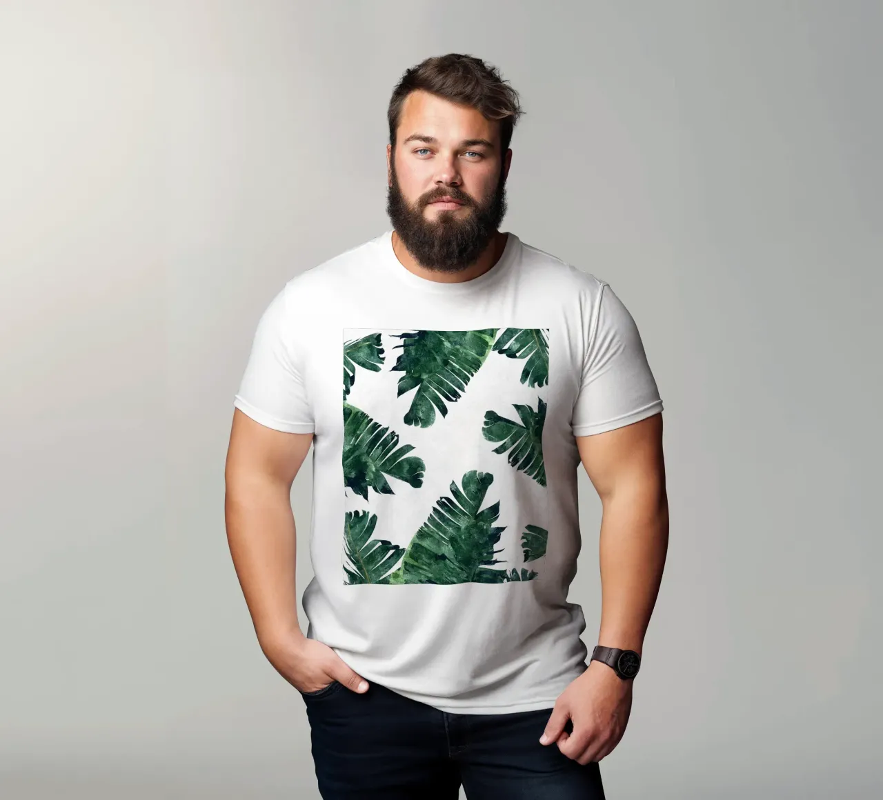 Foglie di banana Giungla tropicale acquerello t-shirt da 83oranges