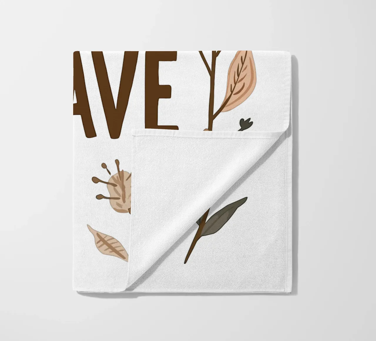 Murale boho - "Be Brave" con elementi floreali telo mare da KidzStudio