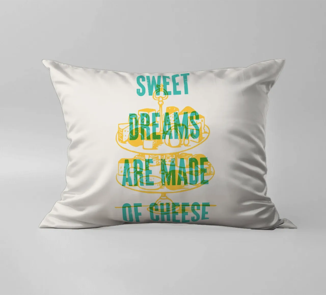 I sogni d'oro sono fatti di formaggio cuscino da Vintagrafica