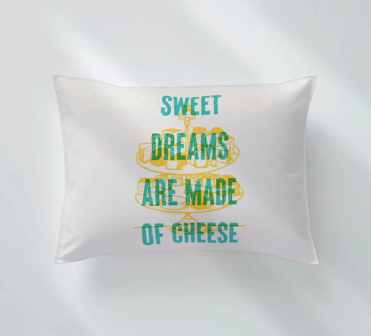 I sogni d'oro sono fatti di formaggio cuscino da Vintagrafica