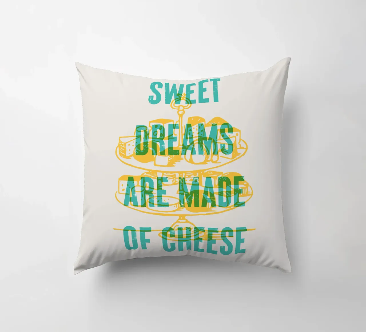 I sogni d'oro sono fatti di formaggio cuscino da Vintagrafica