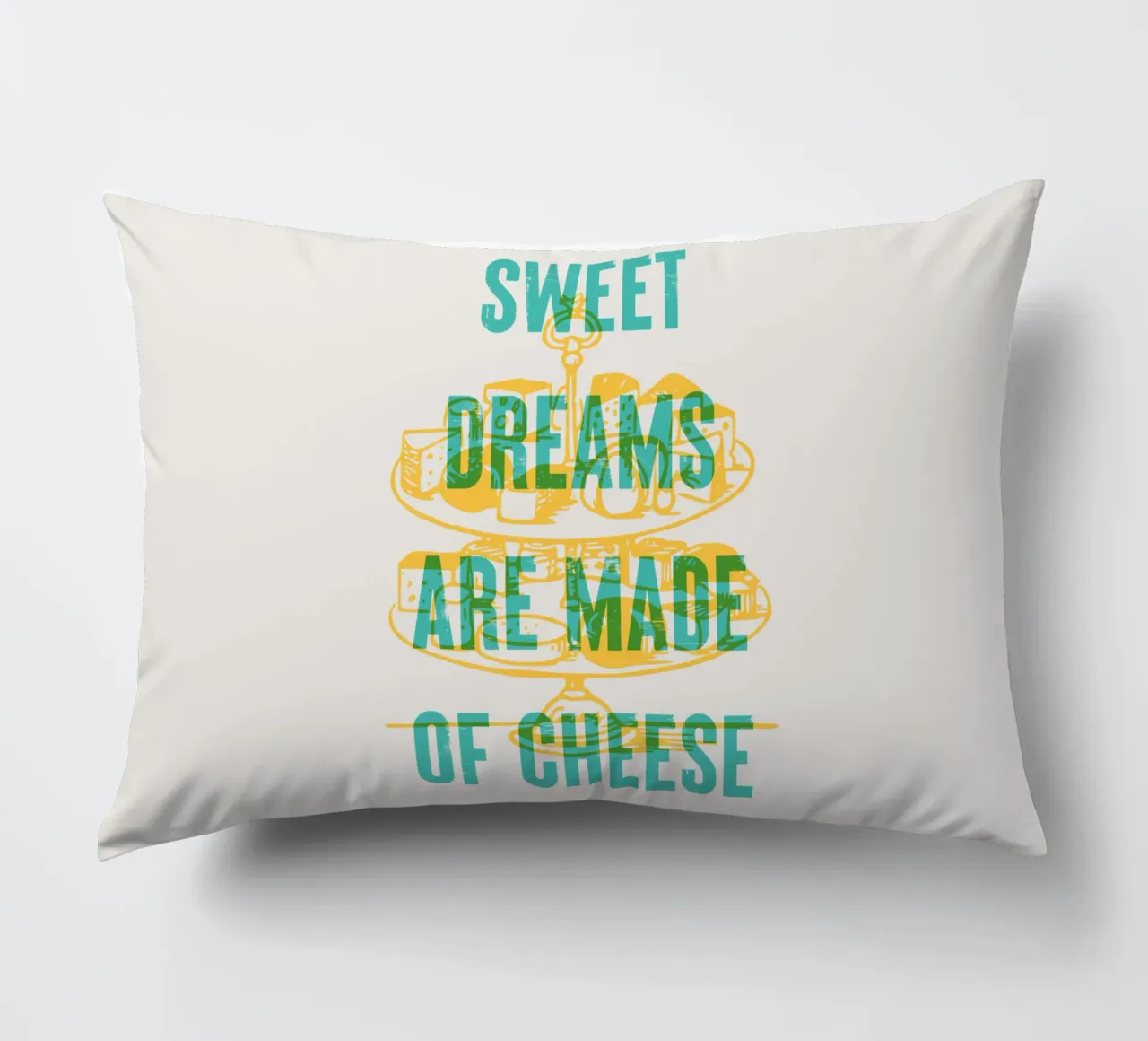 I sogni d'oro sono fatti di formaggio cuscino da Vintagrafica