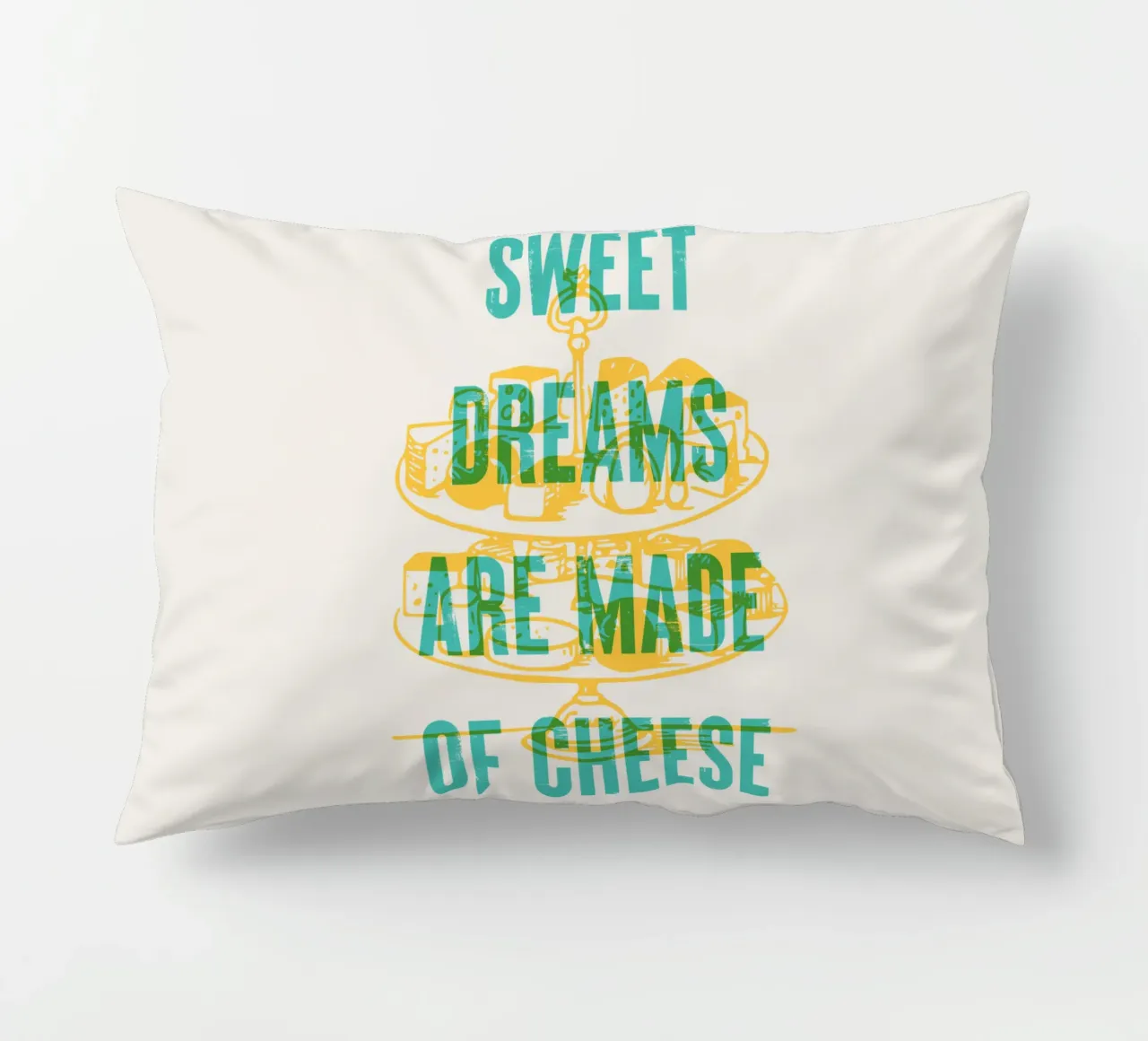 I sogni d'oro sono fatti di formaggio cuscino da Vintagrafica