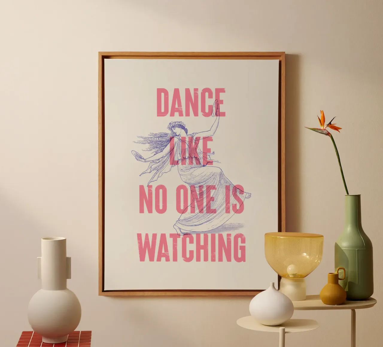 Dans alsof niemand kijkt canvas van Vintagrafica