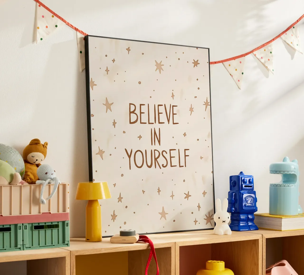 Believe in Yourself Poster - Motivation for children's rooms alu-dibond by KidzStudio