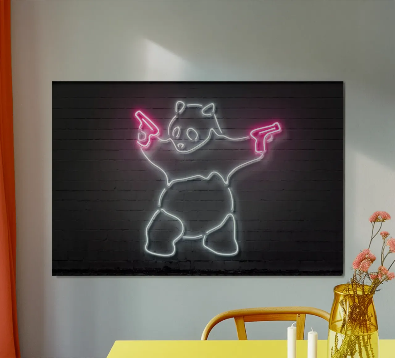 Panda poster con telaio in plastica da Octavian