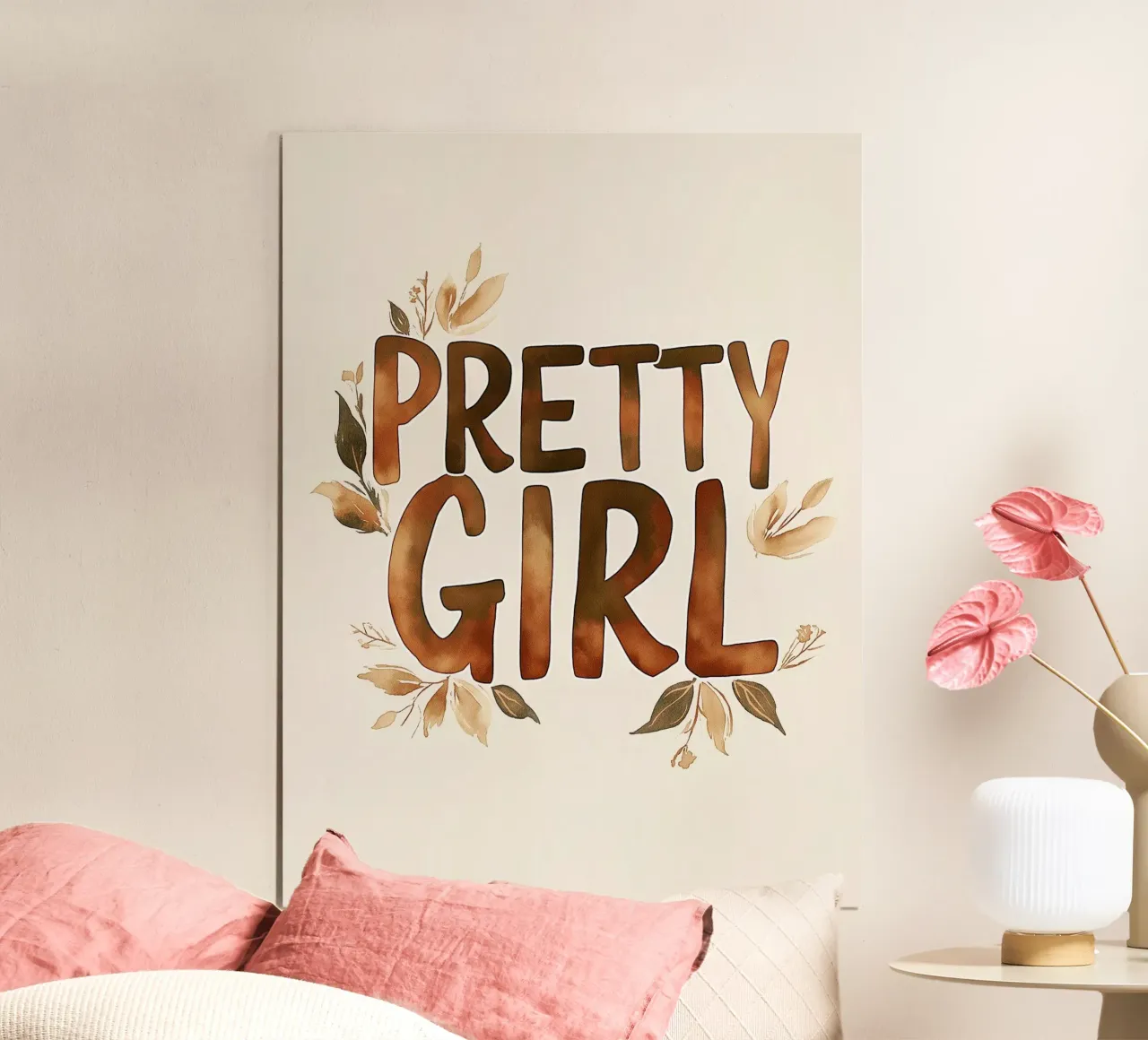 Pretty Girl Kunstdruck – Perfekte Deko für Mädchenzimmer poster con telaio in alluminio da KidzStudio