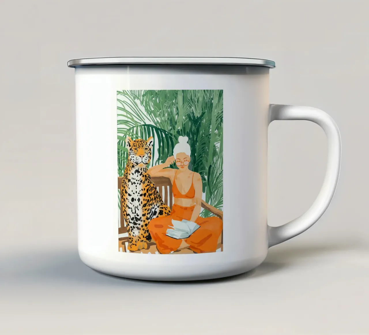 Jungle Vacay tazza in smalto da 83oranges