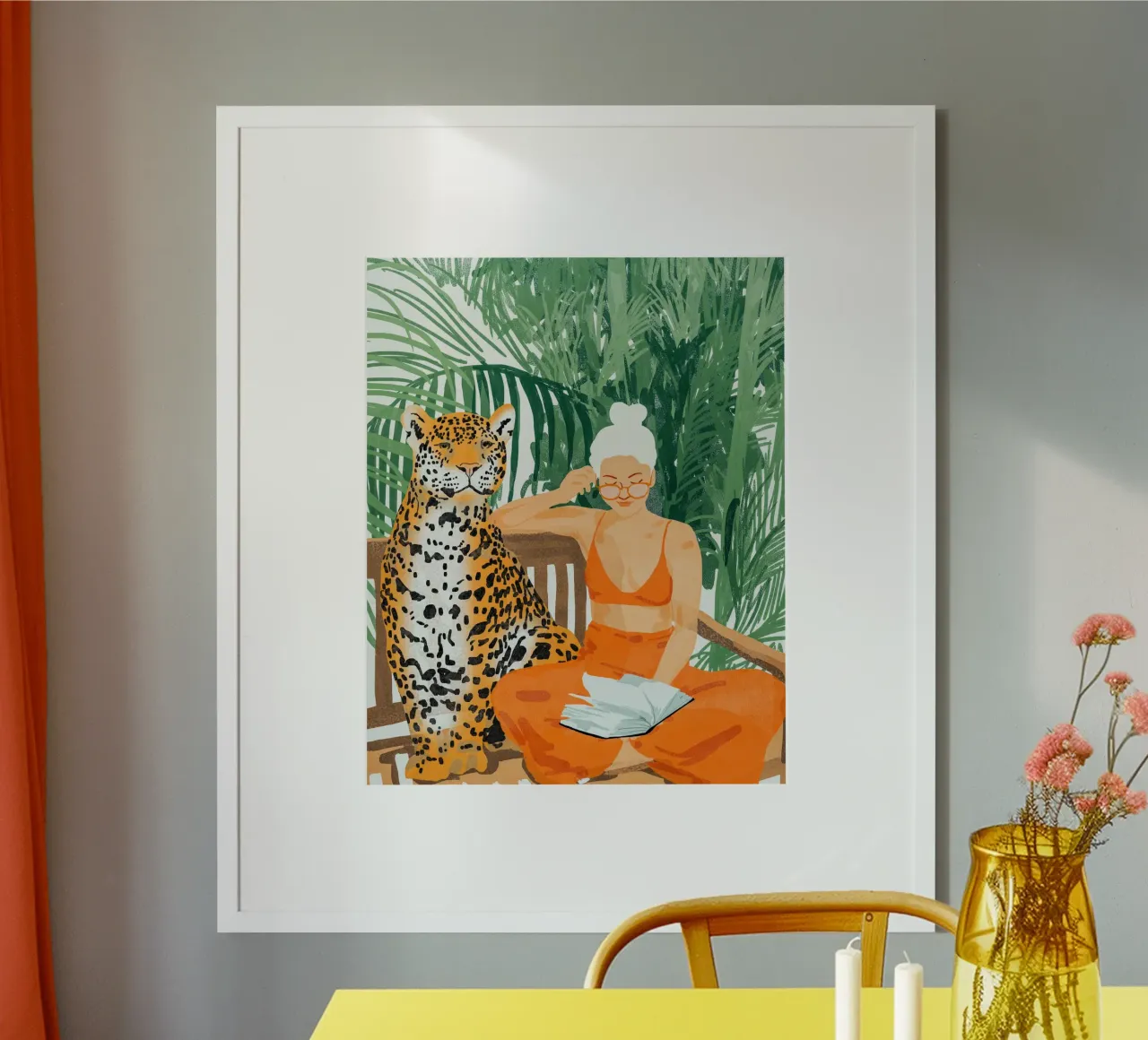 Jungle Vacay poster con telaio in legno da 83oranges