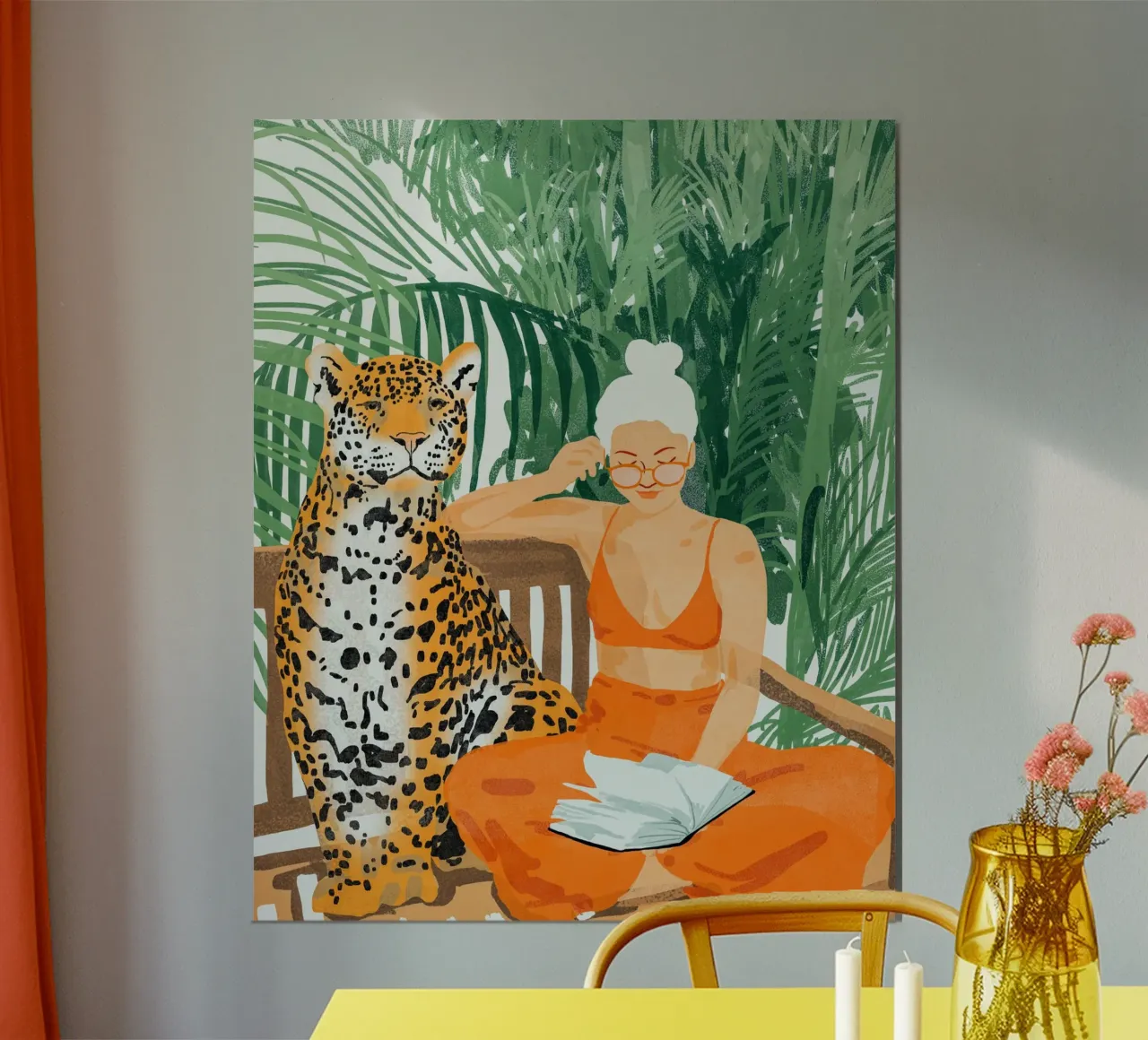 Jungle Vacay poster con telaio in legno da 83oranges