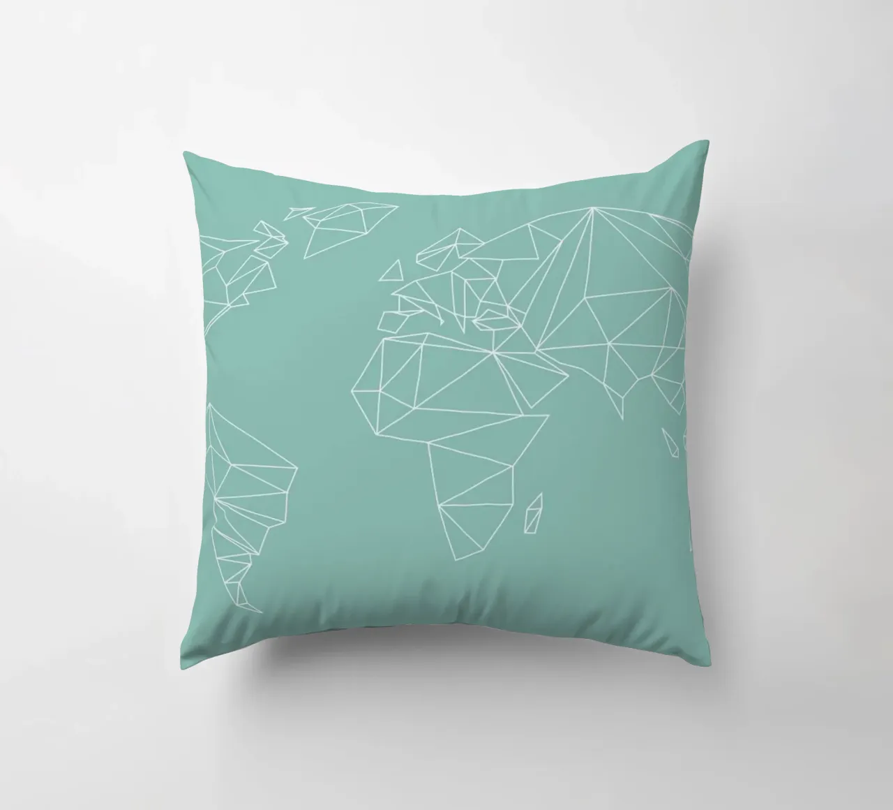 Geometrical World Green cuscino da Studio Nahili