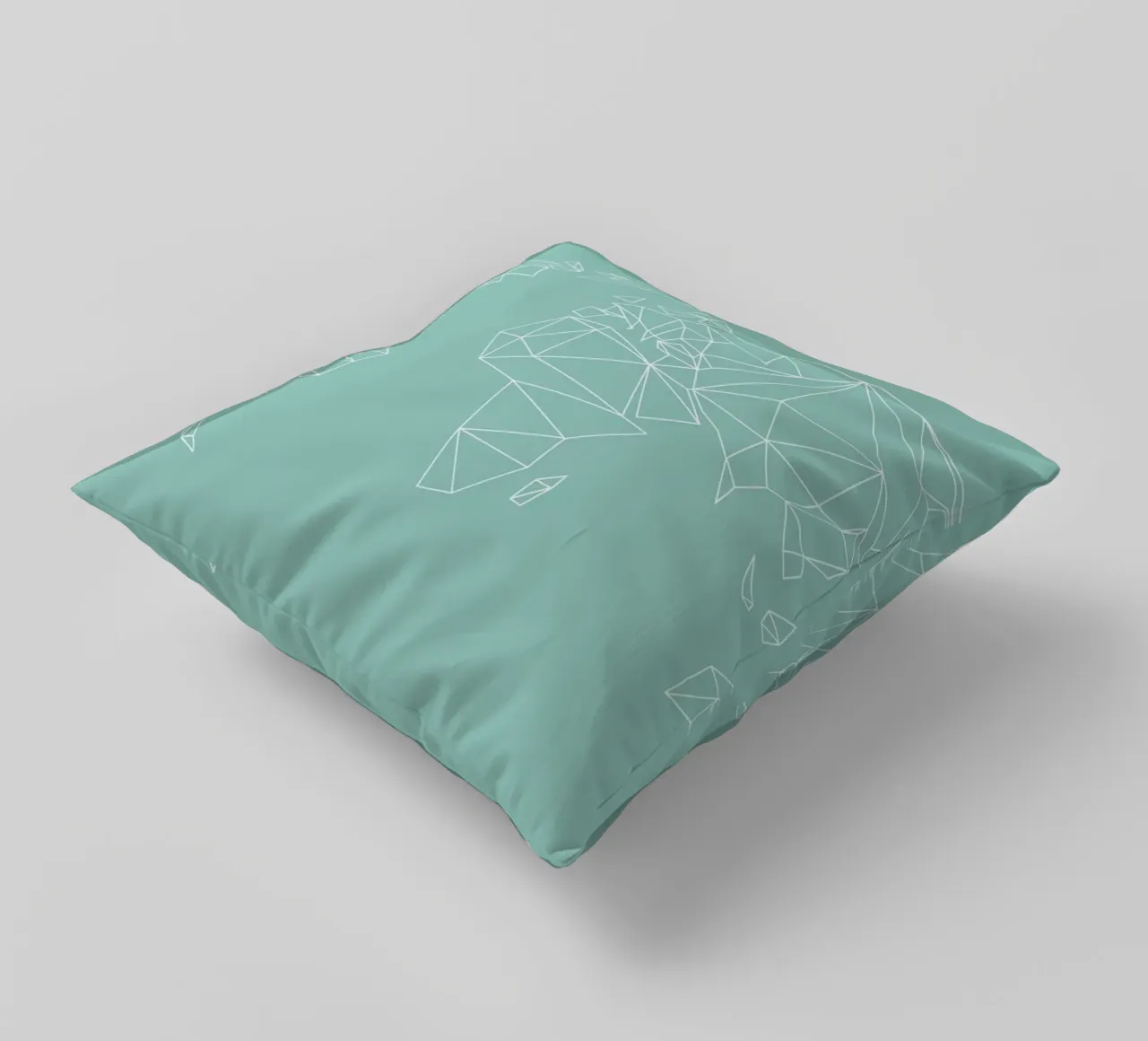 Geometrical World Green cuscino da Studio Nahili