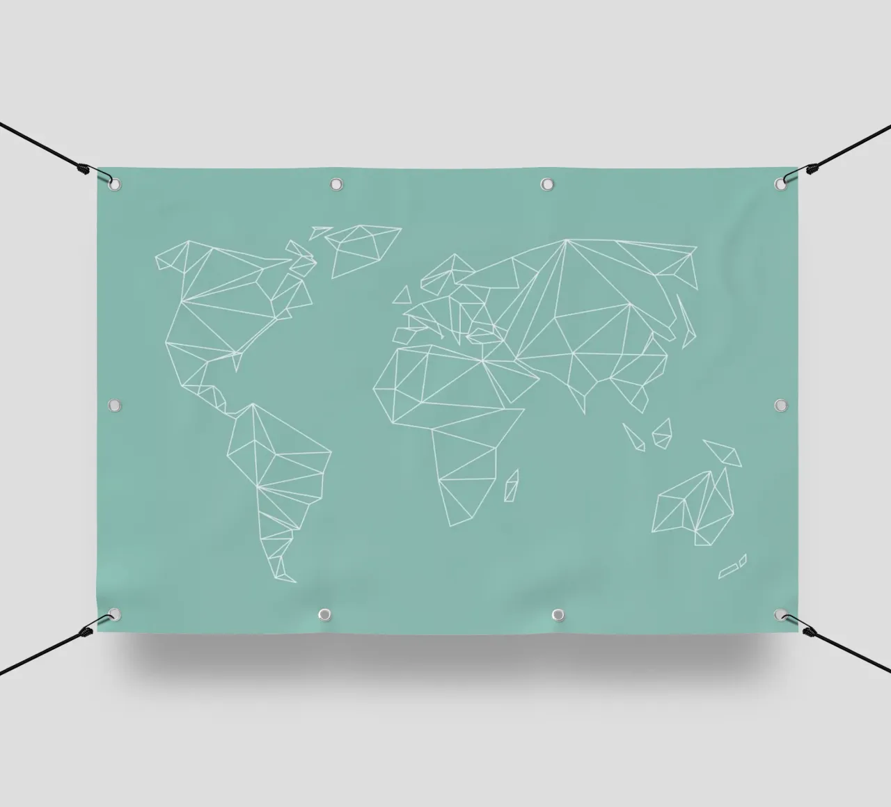 Geometrical World Green telo in pvc da Studio Nahili