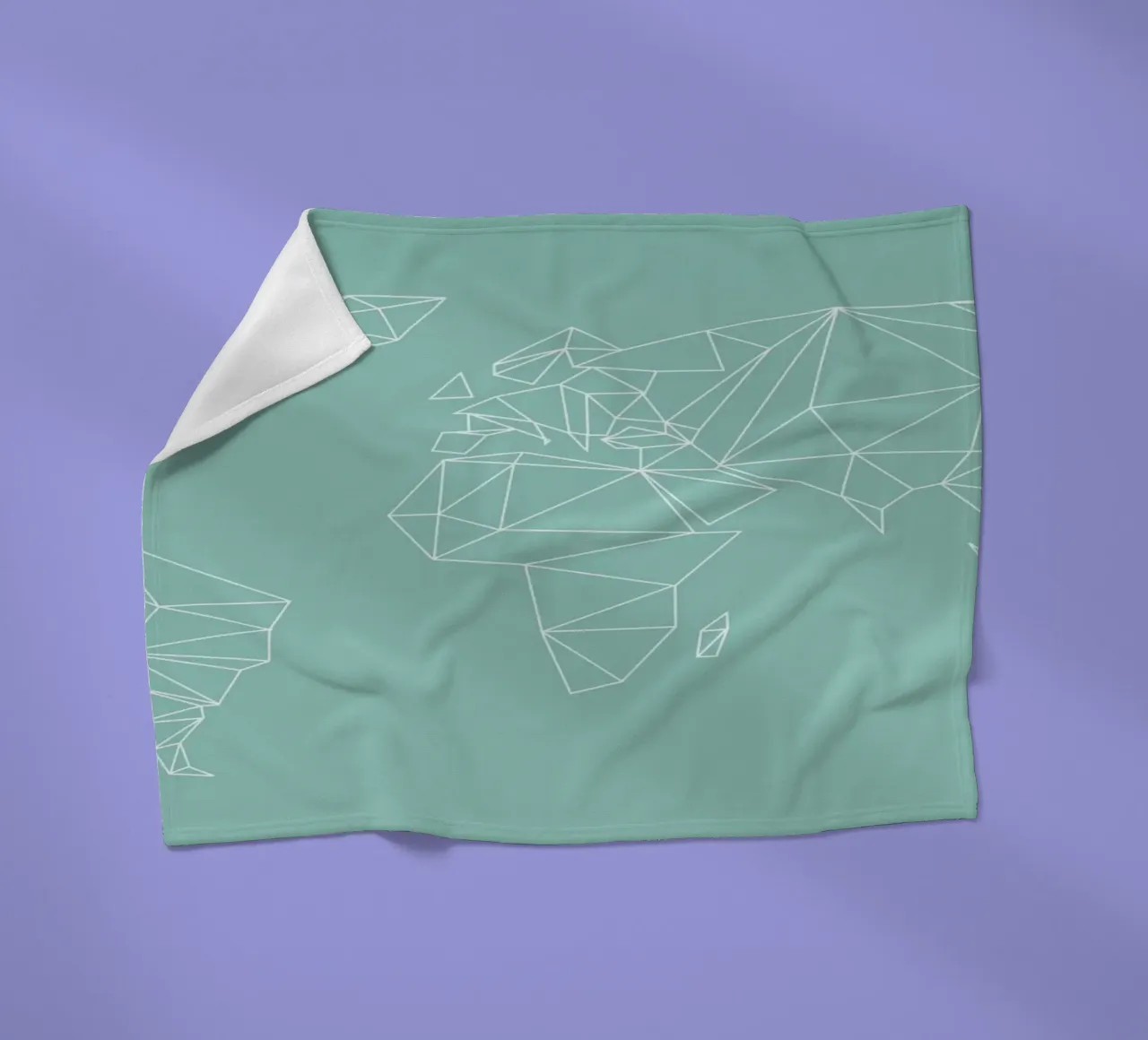 Geometrical World Green coperta in pile da Studio Nahili