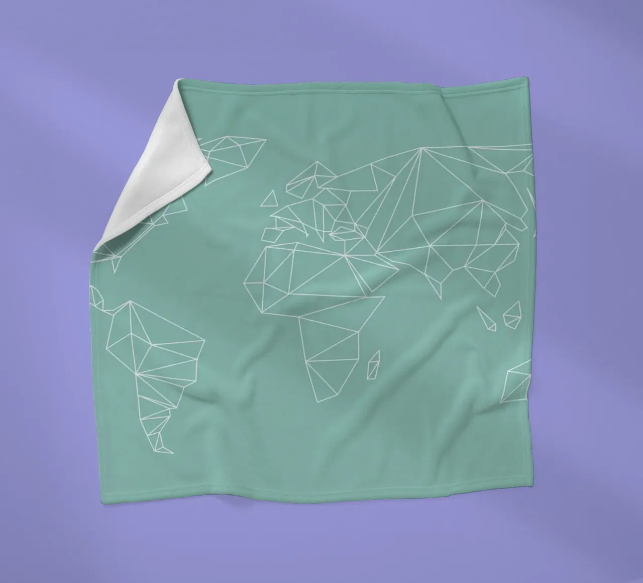Geometrical World Green coperta in pile da Studio Nahili