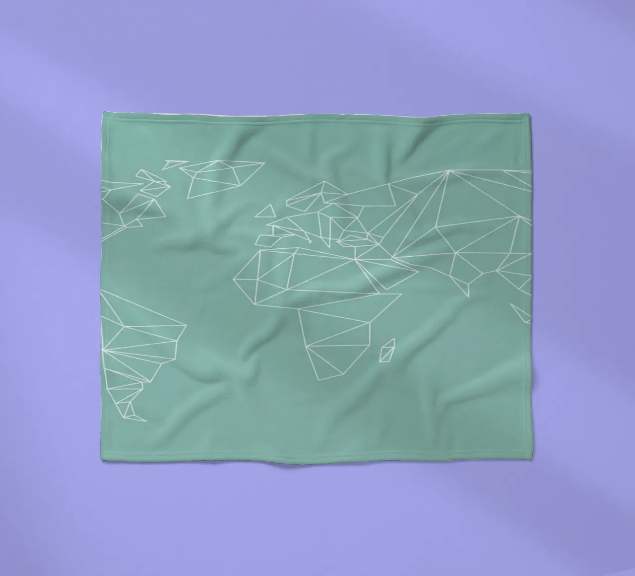 Geometrical World Green coperta in pile da Studio Nahili