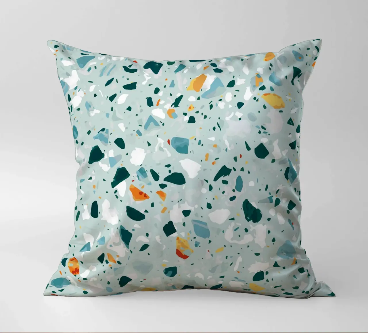 Mint Terrazzo | Abstract Pastel Speckles Confetti Pattern cuscino da 83oranges