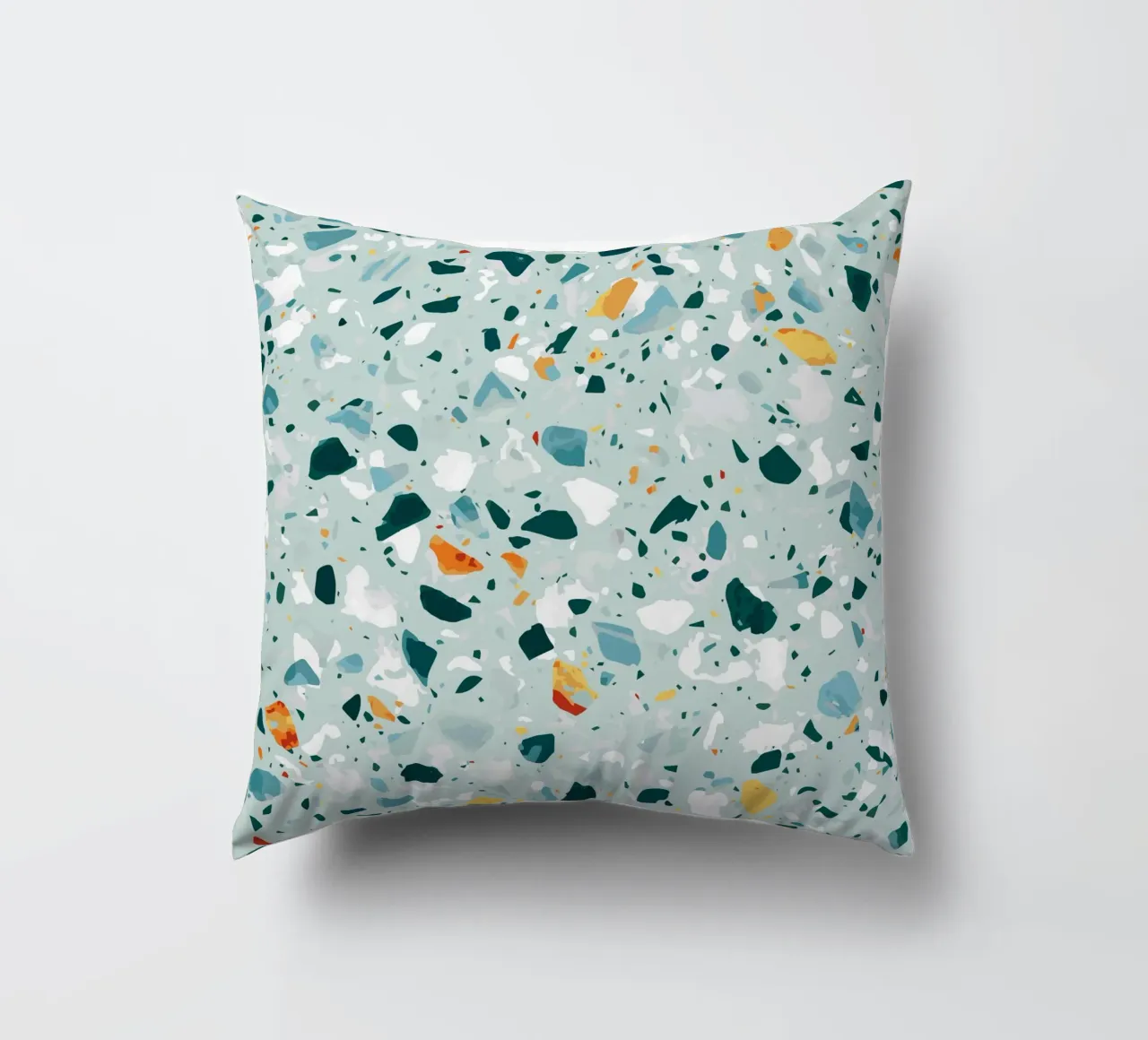 Mint Terrazzo | Abstract Pastel Speckles Confetti Pattern cuscino da 83oranges