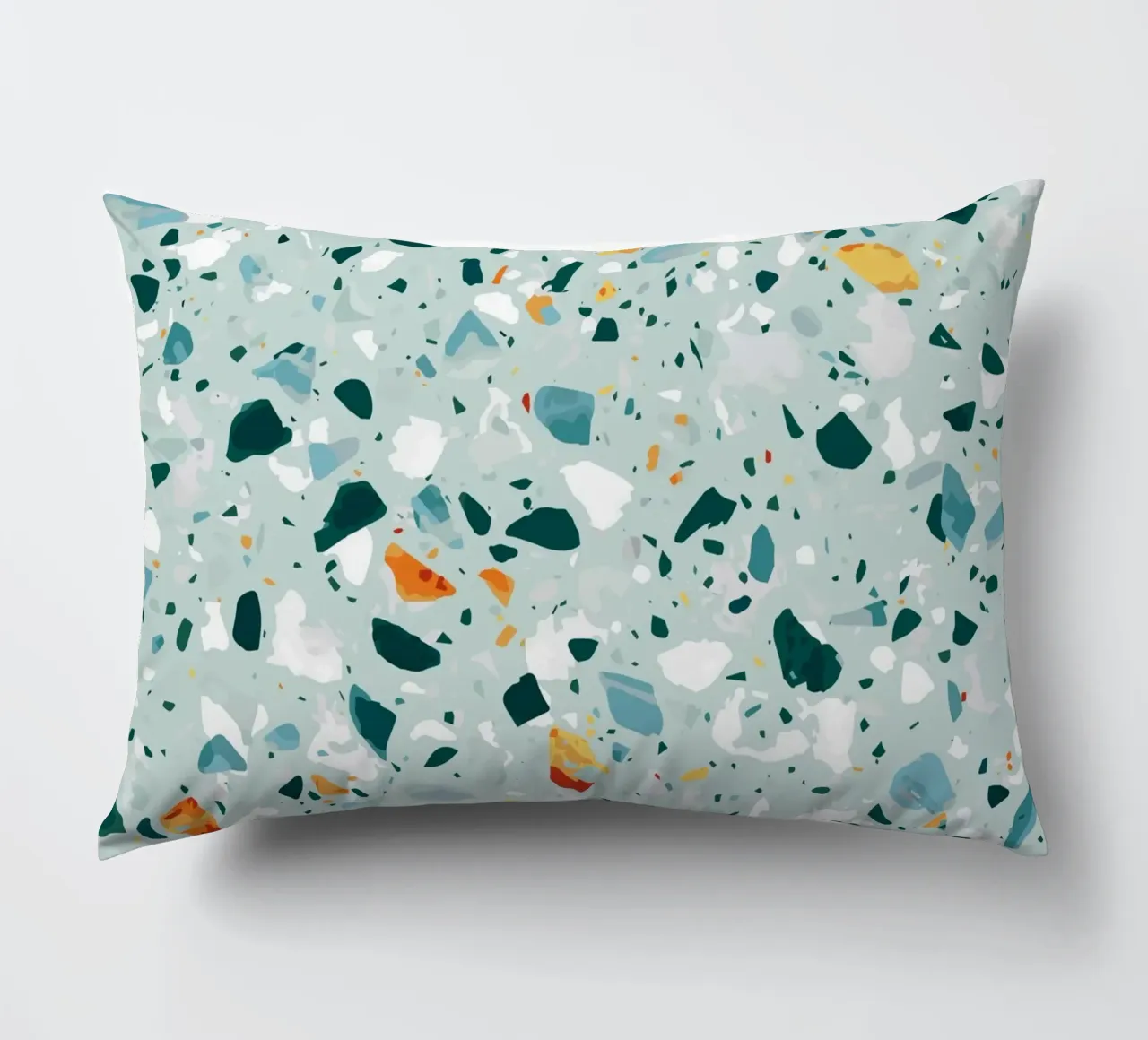 Mint Terrazzo | Abstract Pastel Speckles Confetti Pattern cuscino da 83oranges
