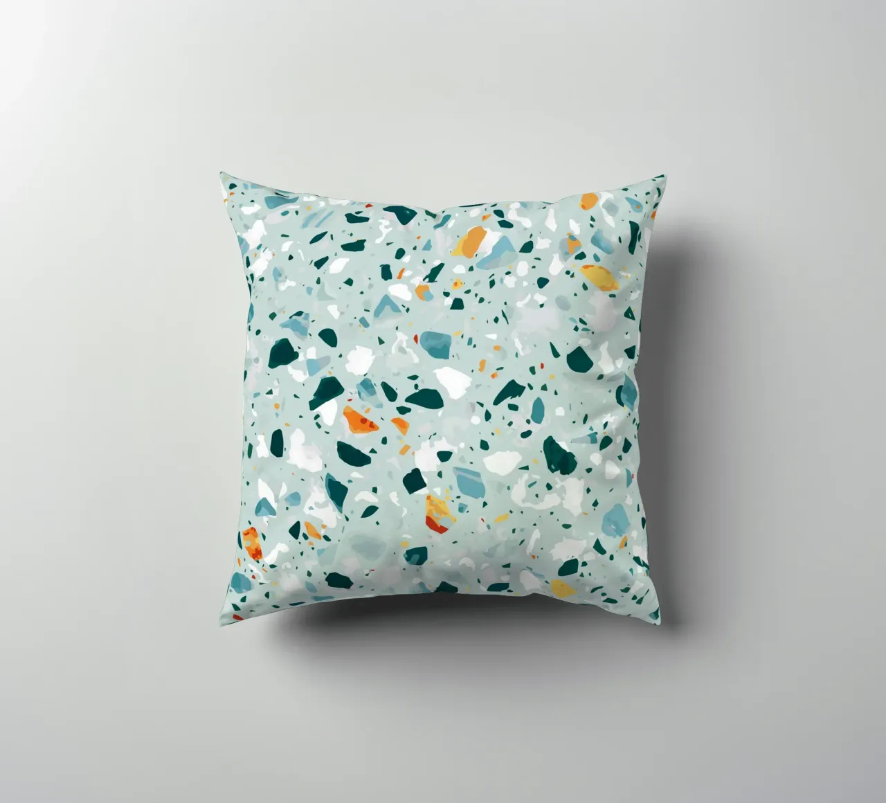 Mint Terrazzo | Abstract Pastel Speckles Confetti Pattern cuscino da 83oranges