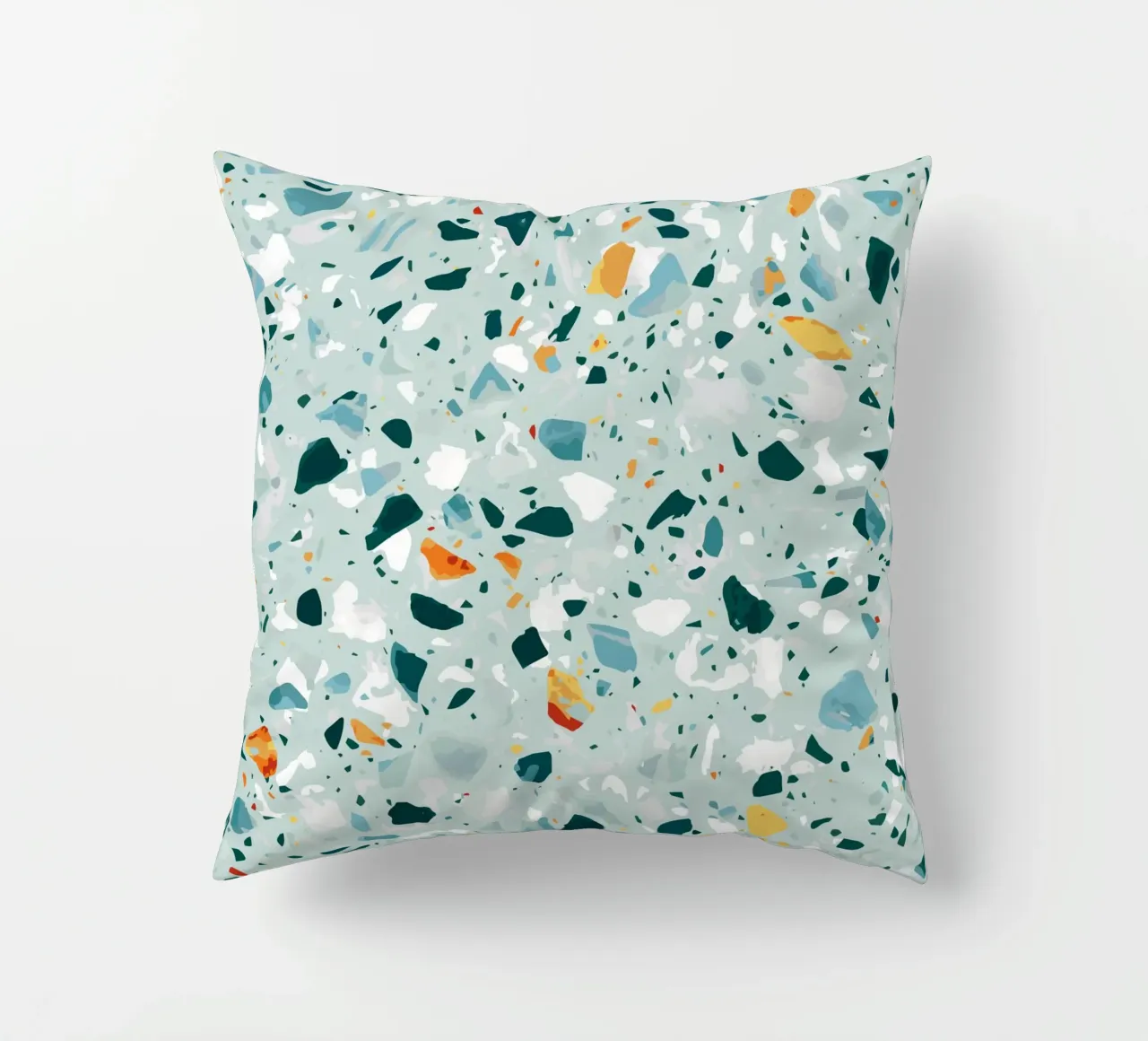 Mint Terrazzo | Abstract Pastel Speckles Confetti Pattern cuscino da 83oranges