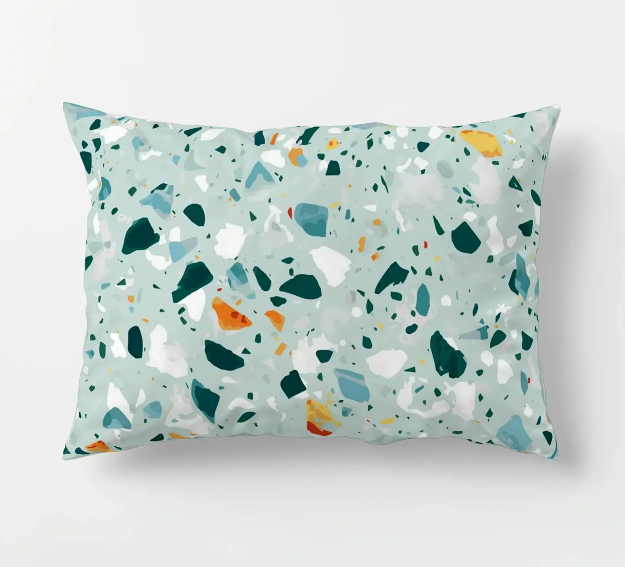 Mint Terrazzo | Abstract Pastel Speckles Confetti Pattern cuscino da 83oranges