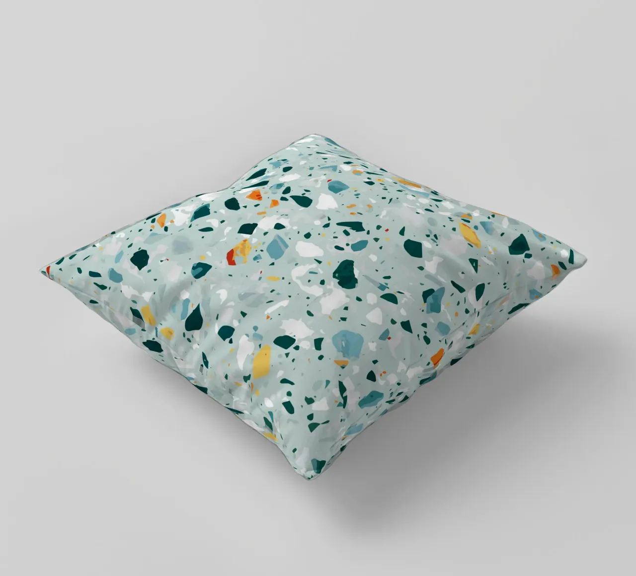 Mint Terrazzo | Abstract Pastel Speckles Confetti Pattern cuscino da 83oranges