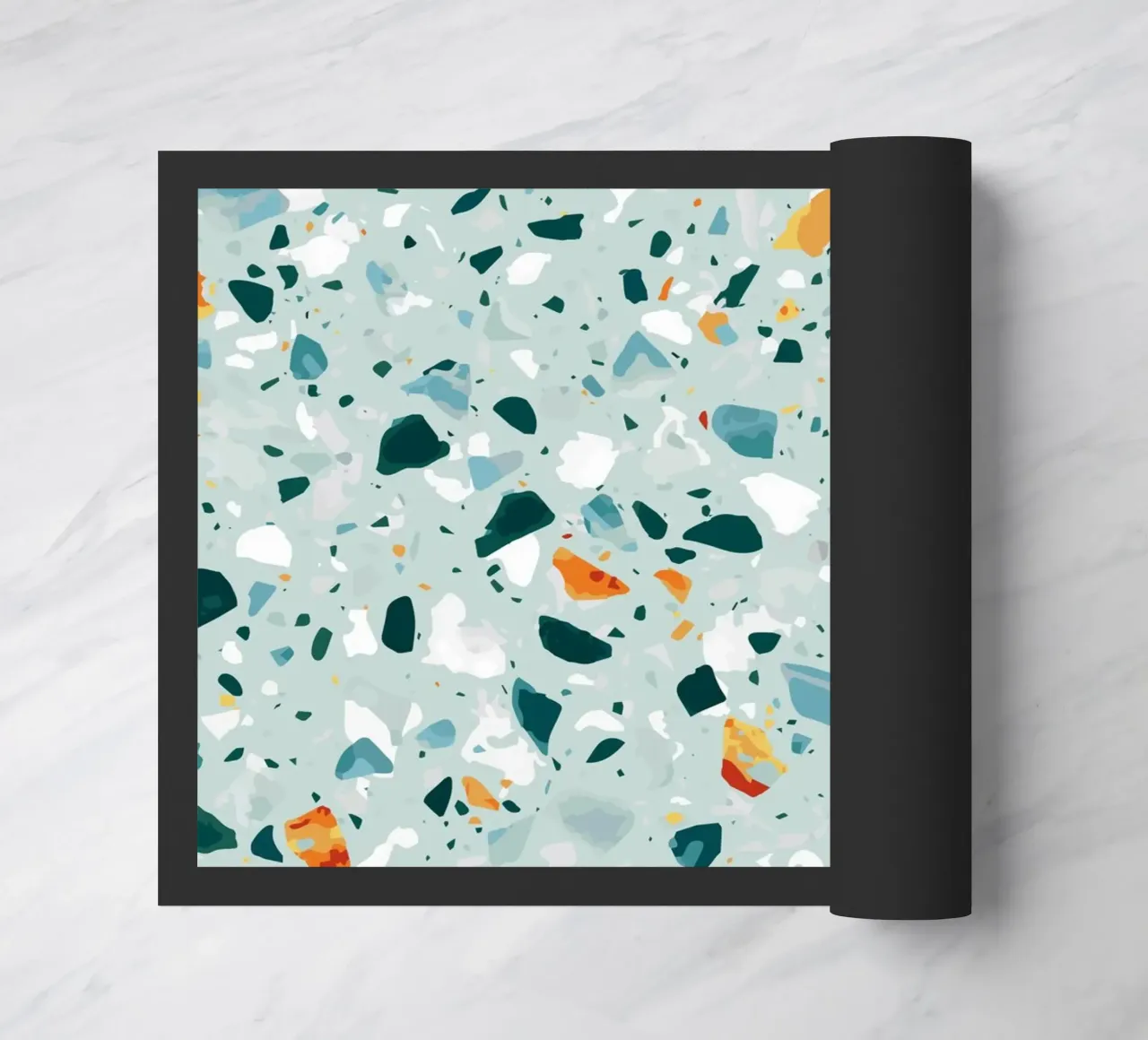 Mint Terrazzo | Abstract Pastel Speckles Confetti Pattern zerbino da 83oranges