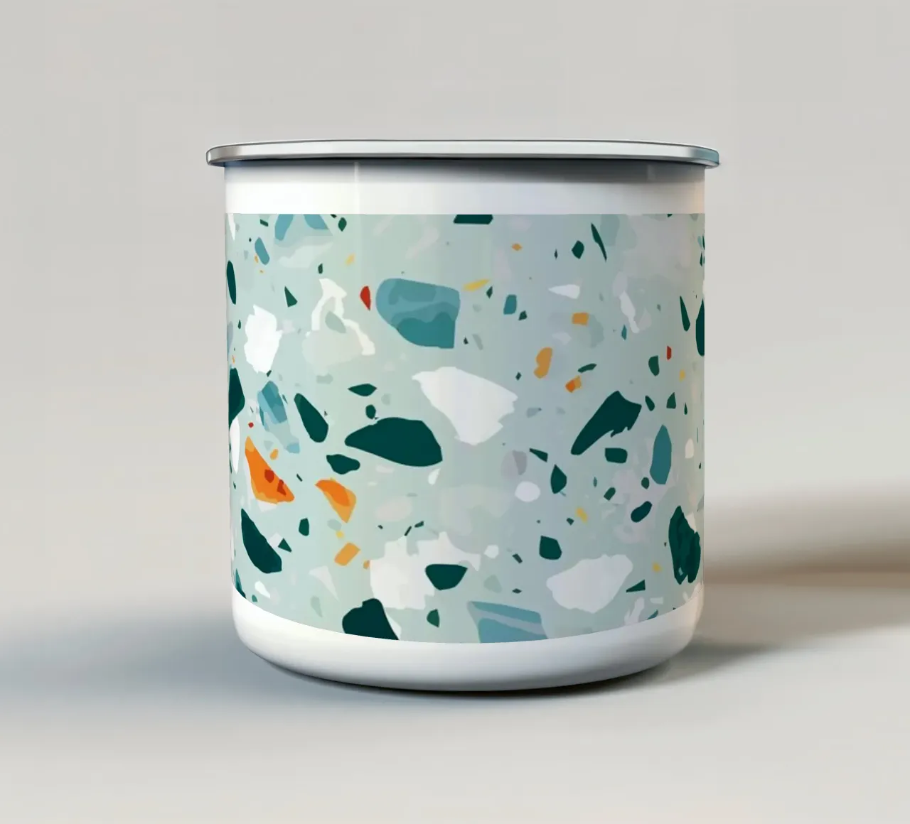 Mint Terrazzo | Abstract Pastel Speckles Confetti Pattern tazza in smalto da 83oranges