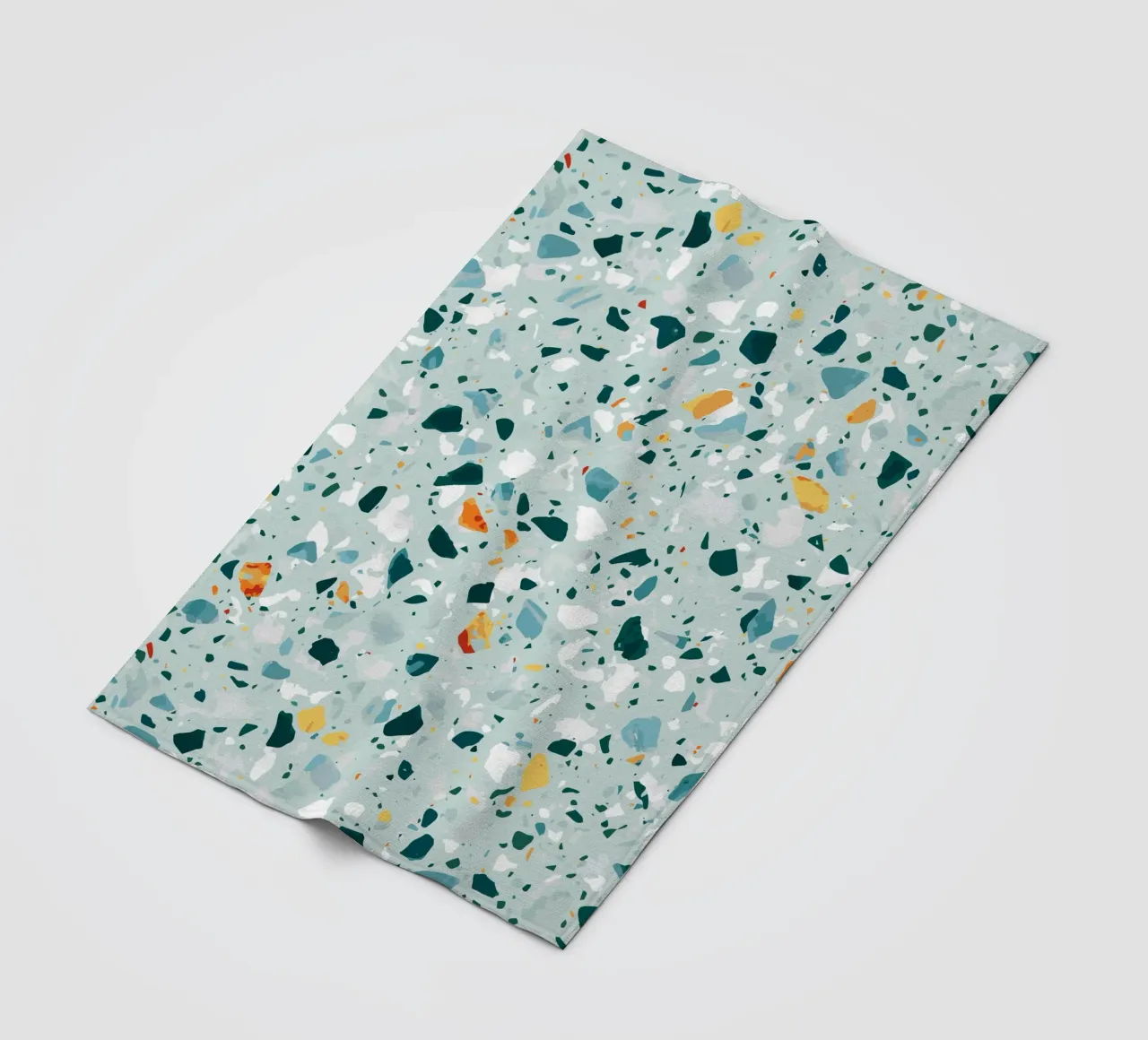 Mint Terrazzo | Abstract Pastel Speckles Confetti Pattern coperta in pile da 83oranges