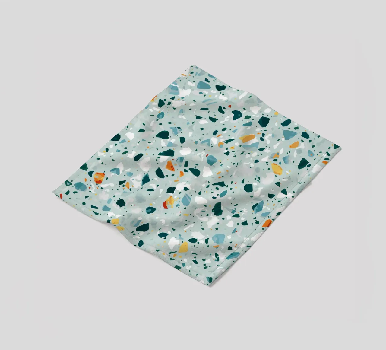 Mint Terrazzo | Abstract Pastel Speckles Confetti Pattern coperta in pile da 83oranges