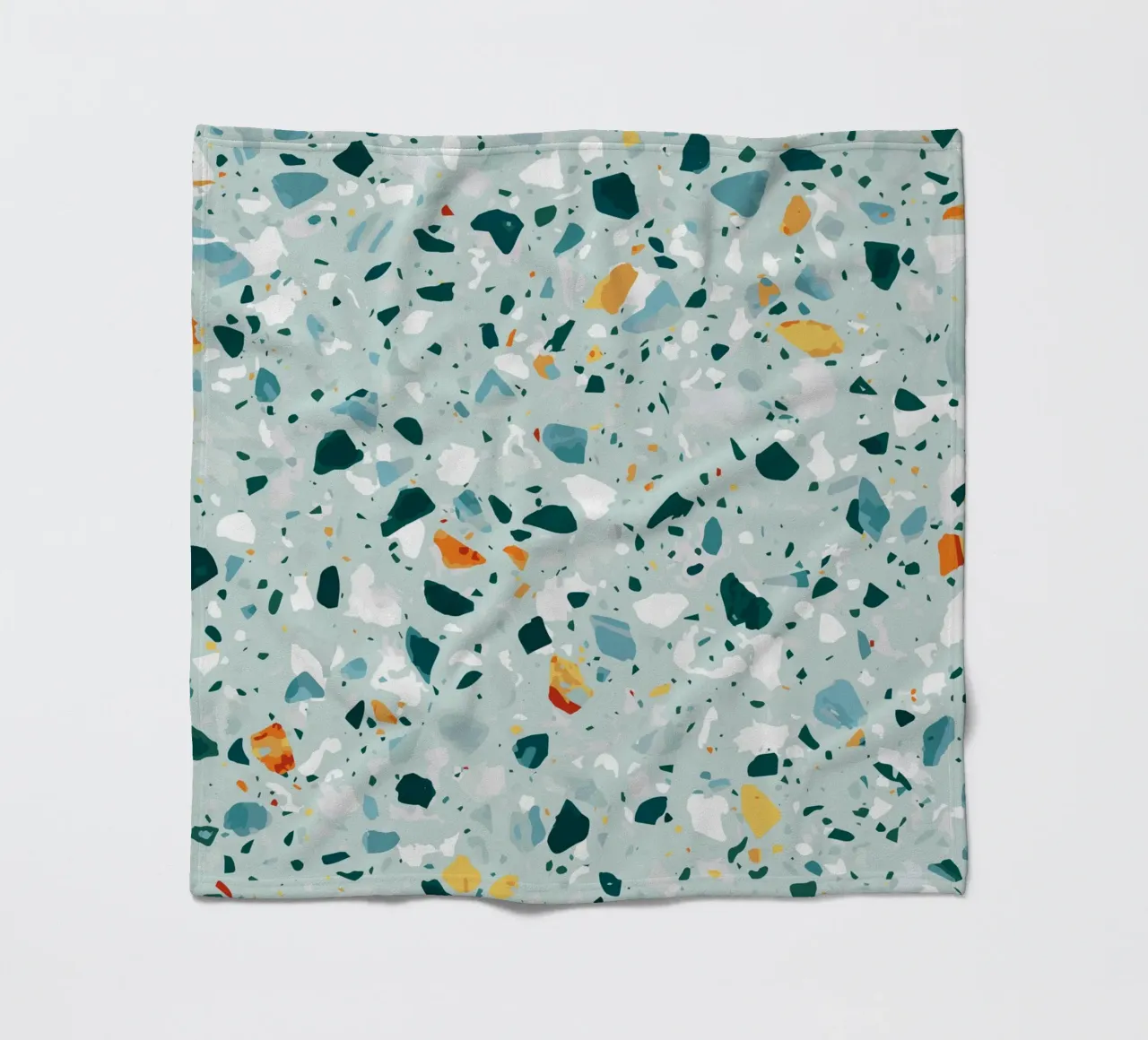 Mint Terrazzo | Abstract Pastel Speckles Confetti Pattern coperta in pile da 83oranges
