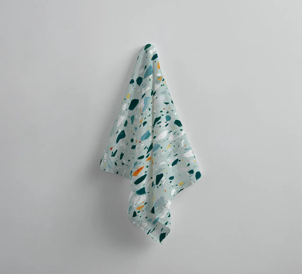Mint Terrazzo | Abstract Pastel Speckles Confetti Pattern asciugamano da bagno da 83oranges
