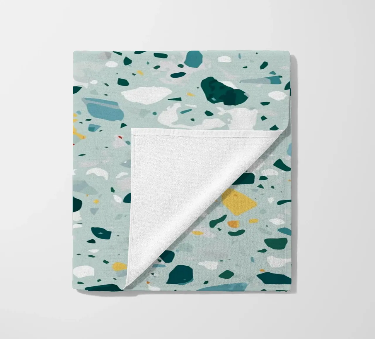 Mint Terrazzo | Abstract Pastel Speckles Confetti Pattern telo mare da 83oranges