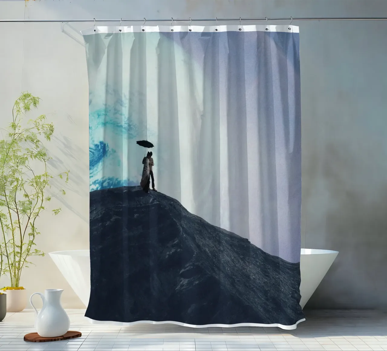 You came with Me shower curtain by Frank Moth