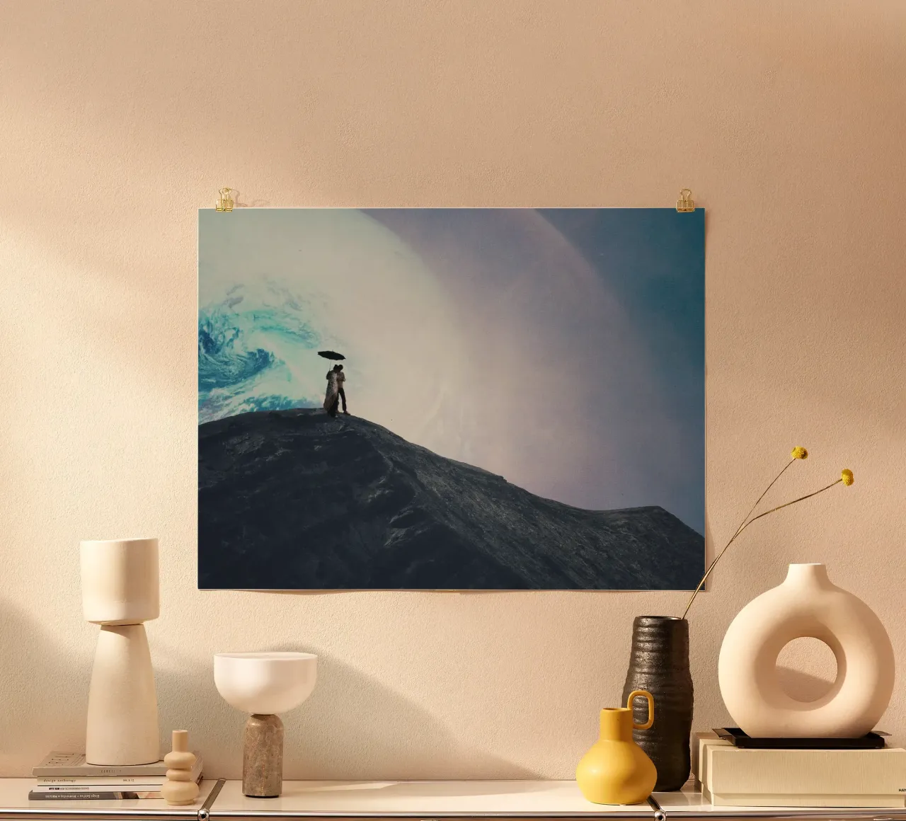 You came with Me poster con telaio in legno da Frank Moth