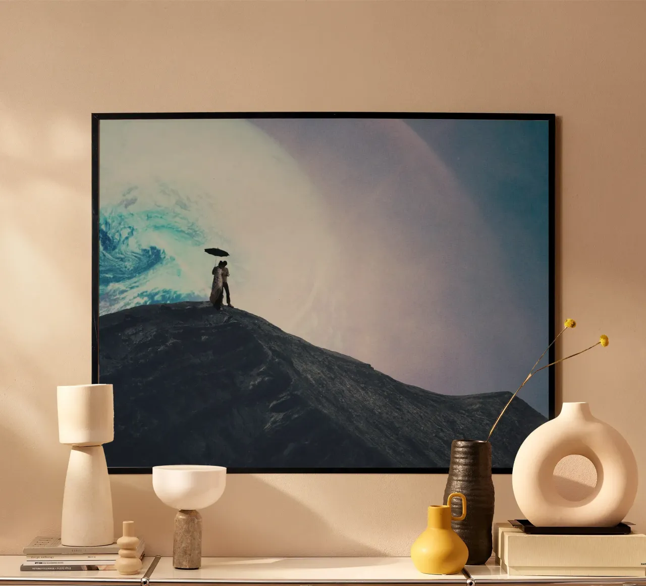 You came with Me poster con telaio in legno da Frank Moth