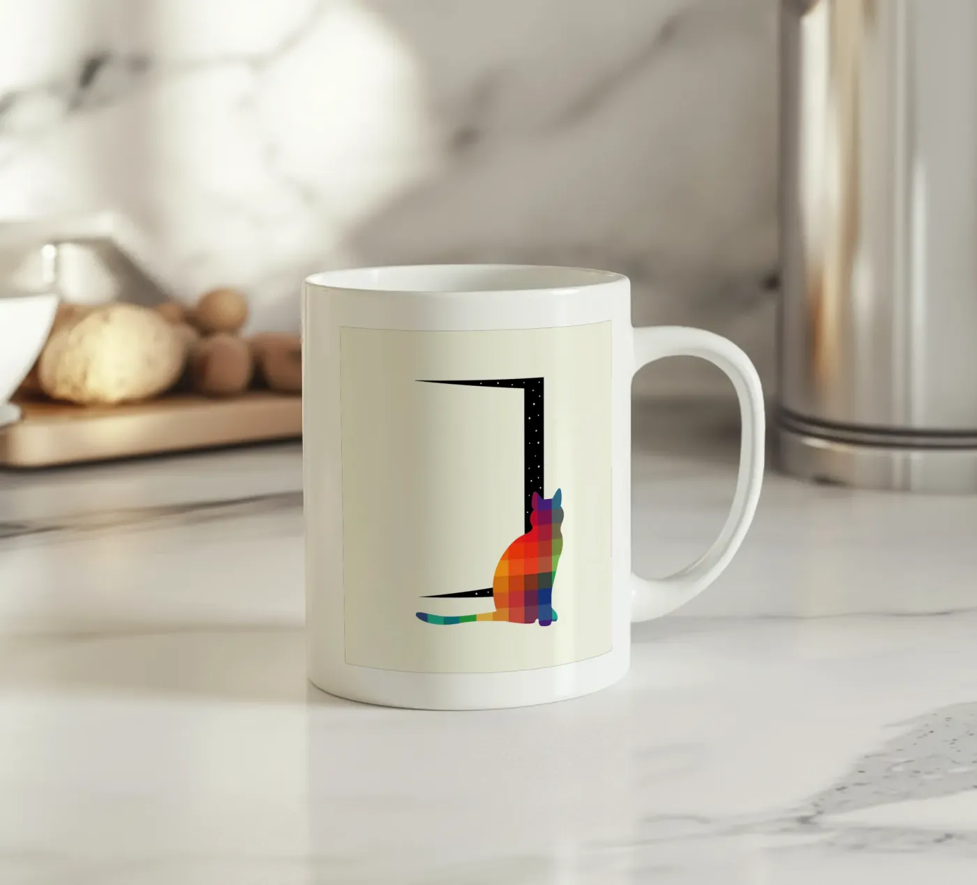 Curious ceramic mug by Andy Westface