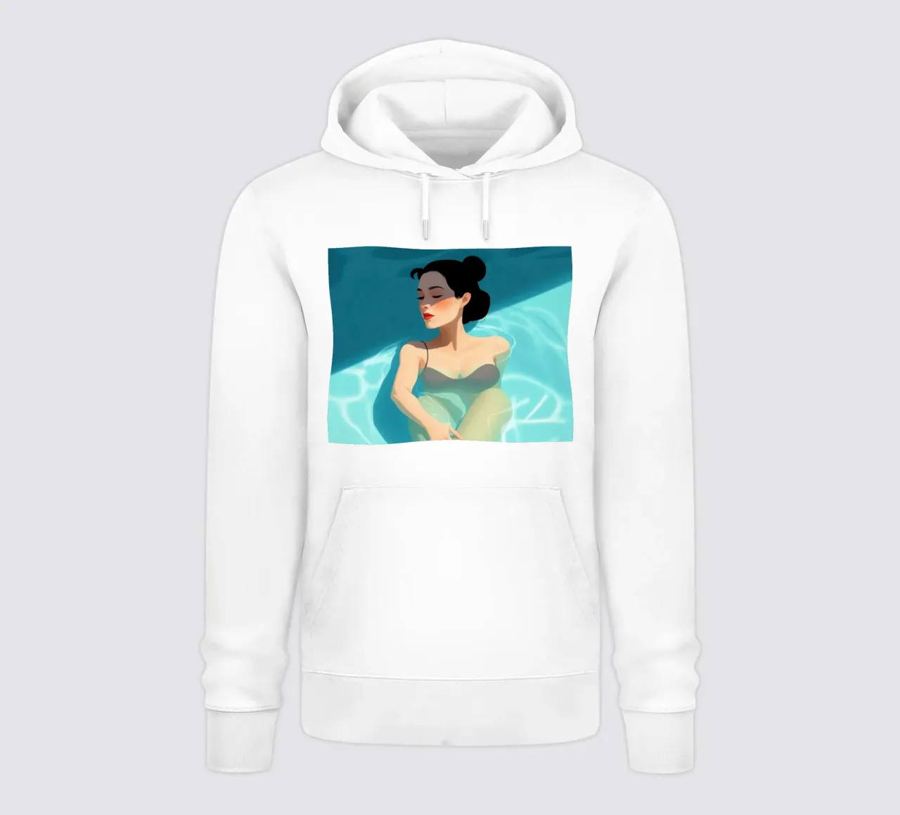 Momento di relax in una piscina rinfrescante in una giornata di sole felpa con cappuccio da DesignDoodle