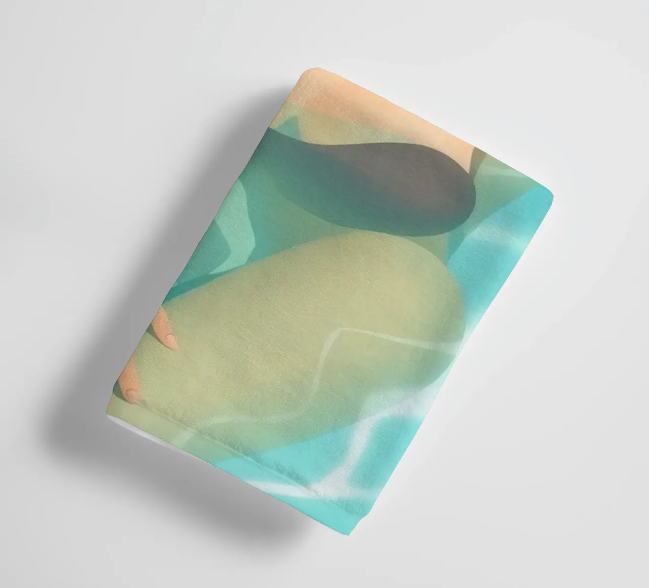 Relaxing moment in a refreshing pool on a sunny day towel by DesignDoodle